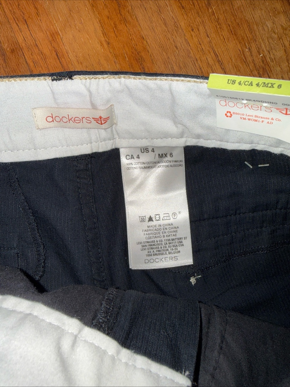 Dockers Navy Slim Fit Flat-Front Shorts - Picture 8 of 8